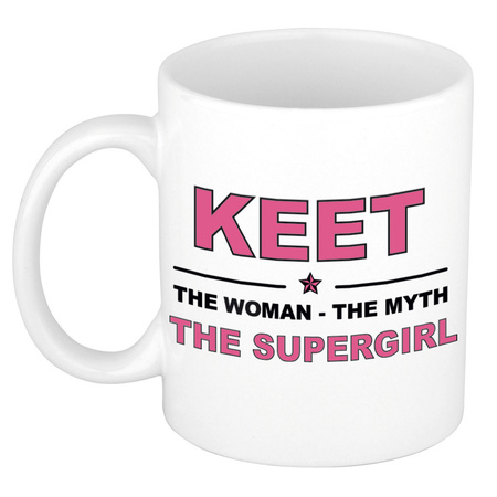 Keet The woman, The myth the supergirl collega kado mokken/bekers 300 ml