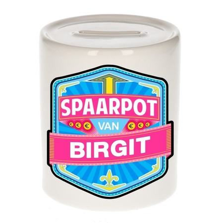 Vrolijke Birgit spaarpotten voor kinderen