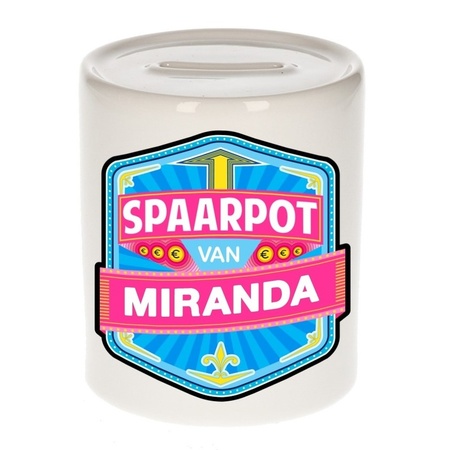 Vrolijke Miranda   spaarpotten voor kinderen