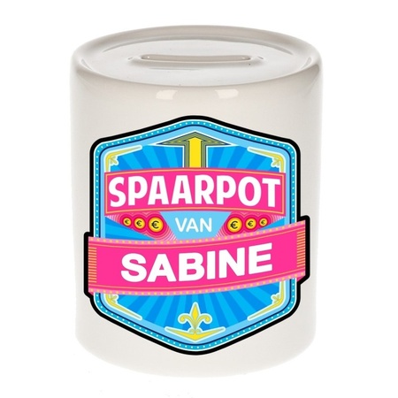 Vrolijke Sabine  spaarpotten voor kinderen