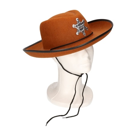 Cowboy accessoire set bruin voor kinderen