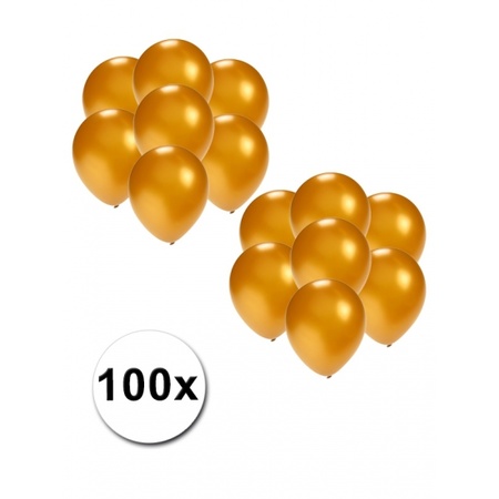 Small gold metallic balloons 100 pieces