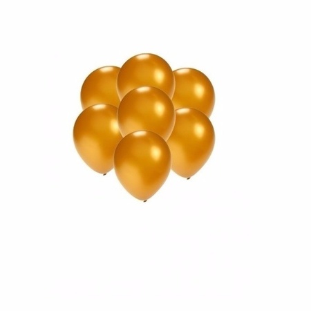 Kleine ballonnen goud metallic 200 stuks