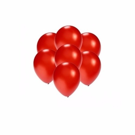 Kleine ballonnen rood metallic 100 stuks