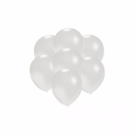 Small white metallic balloons 200 pieces