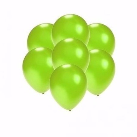 Kleine metallic groene ballonnen 10x stuks