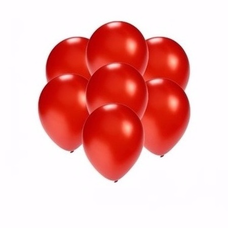 Mini metallic rode decoratie ballonnen 25 stuks