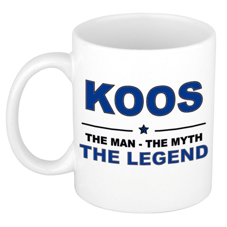 Koos The man, The myth the legend collega kado mokken/bekers 300 ml