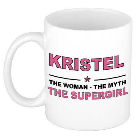 Kristel The woman, The myth the supergirl collega kado mokken/bekers 300 ml