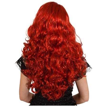 Red wig for women with wavy hair