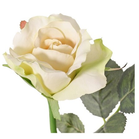 Artificial flowers rose Alice white cream 30 cm