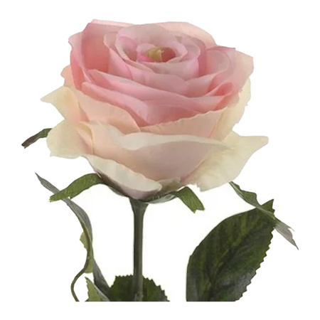 Artificial flower rose Simone - light pink - 45 cm - decoration flowers