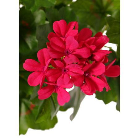 Kunstbloemen boeketje Oostenrijkse geranium - fuchsia roze - 40 cm