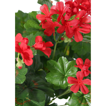 Kunstbloemen boeketje Oostenrijkse geranium - rood - 40 cm