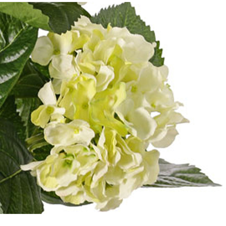 Wit/groene hortensia kunstplant 36 cm