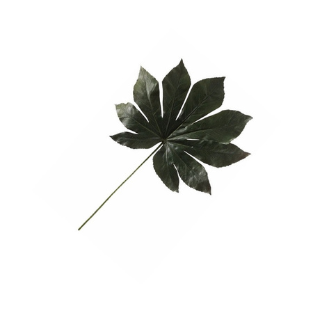 Kunstplant tak vingerplant blad 55 cm donkergroen