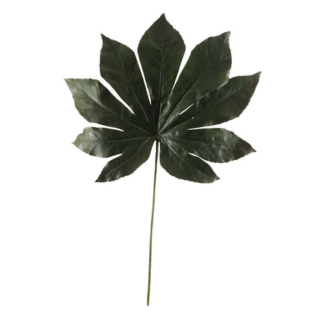 Kunstplant tak vingerplant blad 55 cm donkergroen