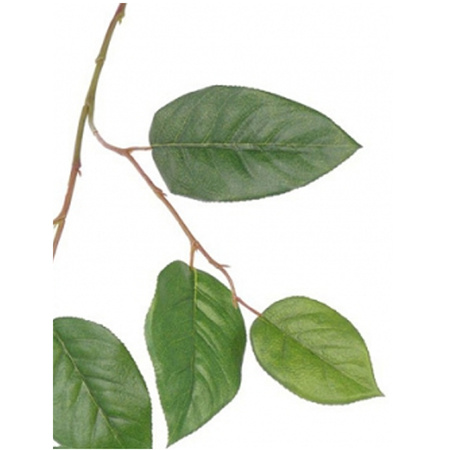 Branch of fake apple leaf 77 cm