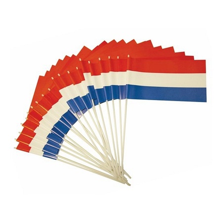 10 Holland zwaaivlaggetjes van plastic
