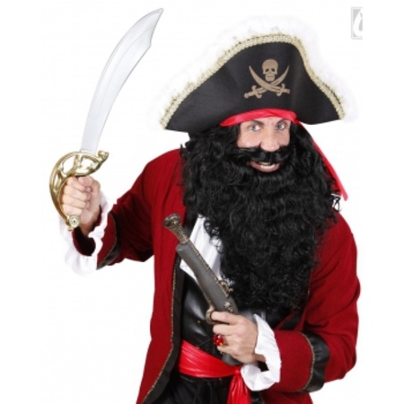 Lange piraat baard zwart