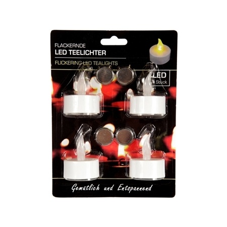 LED tealights 4x pieces