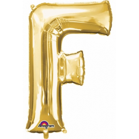 Naam versiering gouden letter ballon F