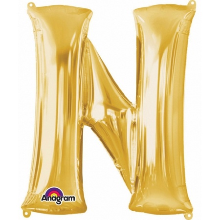 Naam versiering gouden letter ballon N