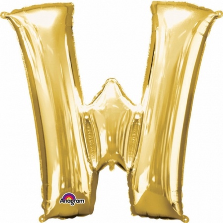 Naam versiering gouden letter ballon W