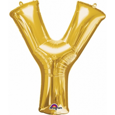 Foil balloon gold Y