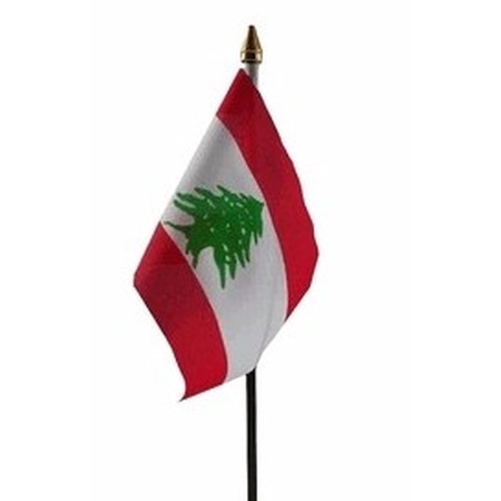 Libanon vlaggetje met stokje