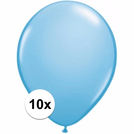Lichtblauwe decoratie ballonnen 10 stuks