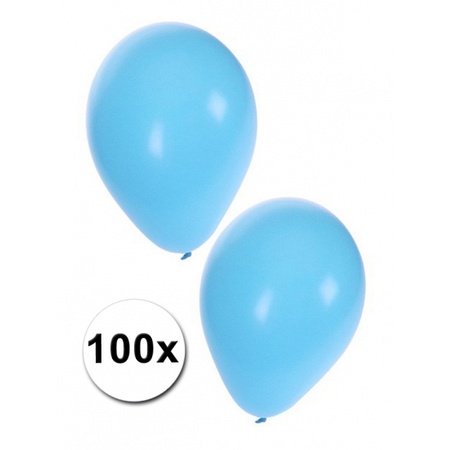 100 lichtblauwe decoratie ballonnem