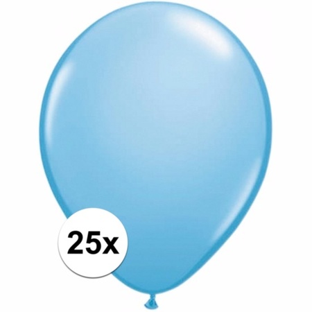 Lichtblauwe ballonnen 25x stuks 30 cm