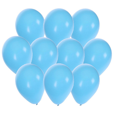 Lichtblauwe party ballonnen 30x stuks 27 cm