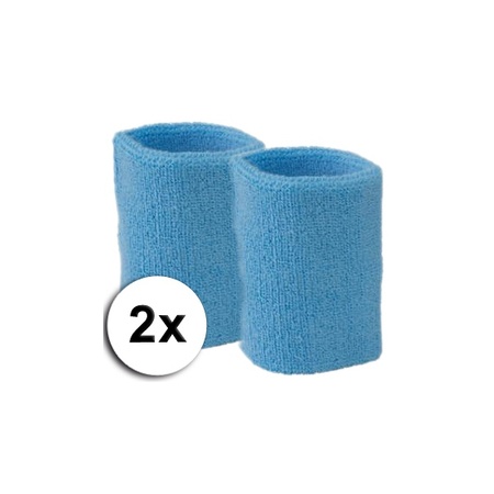 Skyblue sweat wristbands 2 pieces
