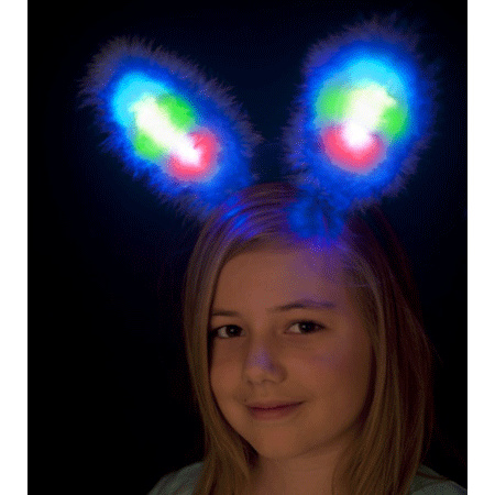 Lichtgevende bunny oren blauw