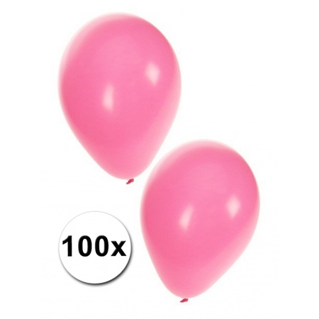 100 Lichtroze dekoratie ballonnen