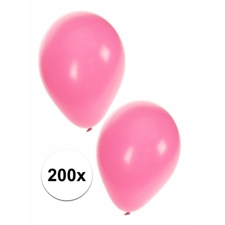 200 Lichtroze dekoratie ballonnen