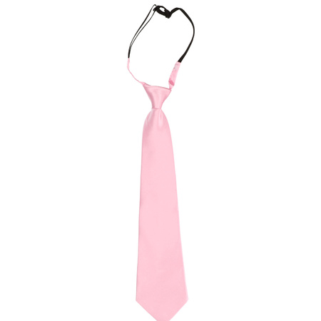 Light pink tie 40 cm fancy dress accessory for women/men