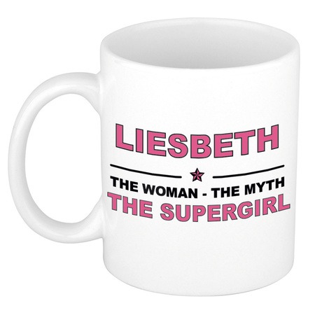 Liesbeth The woman, The myth the supergirl collega kado mokken/bekers 300 ml