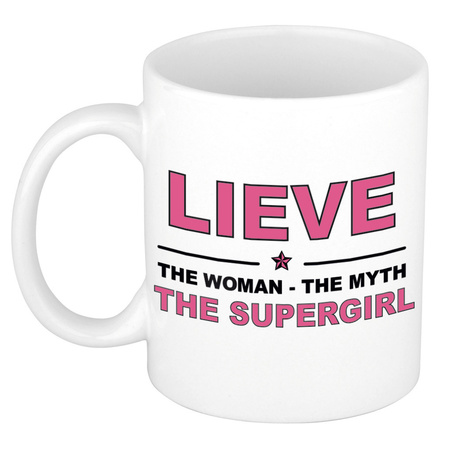 Lieve The woman, The myth the supergirl collega kado mokken/bekers 300 ml