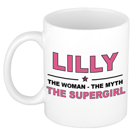 Lilly The woman, The myth the supergirl collega kado mokken/bekers 300 ml