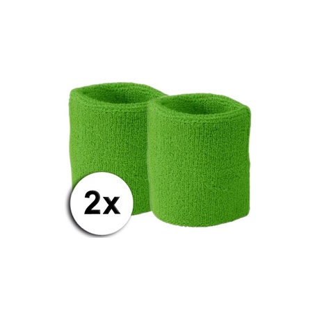 Lime sweat wristbands 2 pieces