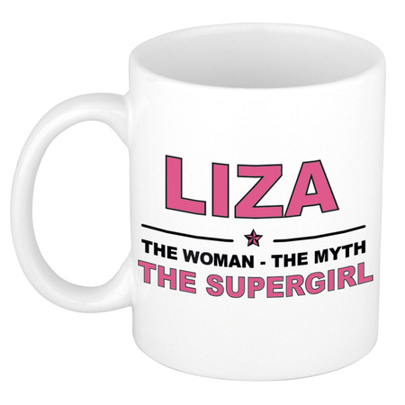 Liza The woman, The myth the supergirl collega kado mokken/bekers 300 ml