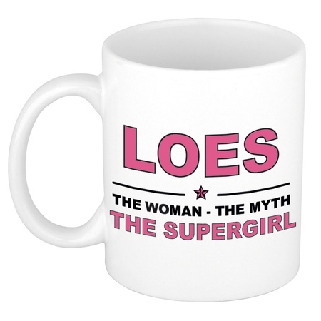 Loes The woman, The myth the supergirl collega kado mokken/bekers 300 ml