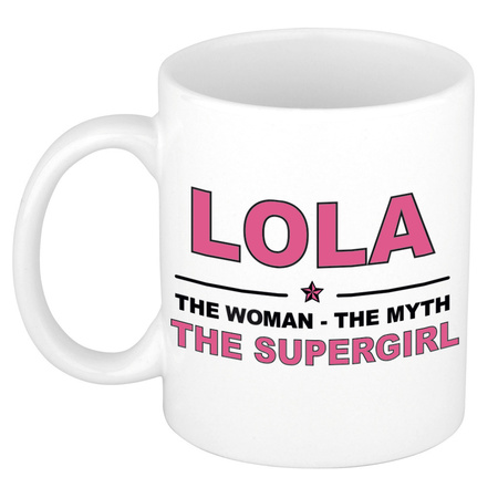 Lola The woman, The myth the supergirl collega kado mokken/bekers 300 ml
