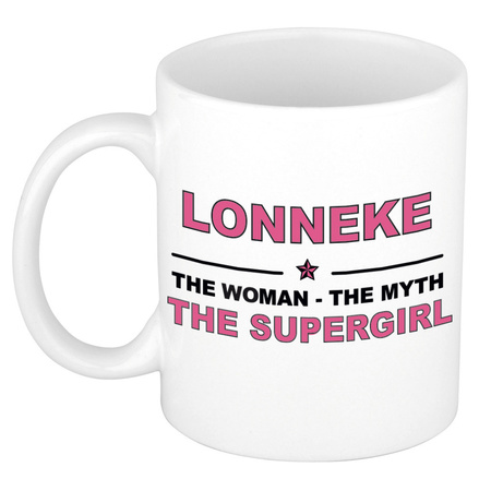 Lonneke The woman, The myth the supergirl collega kado mokken/bekers 300 ml