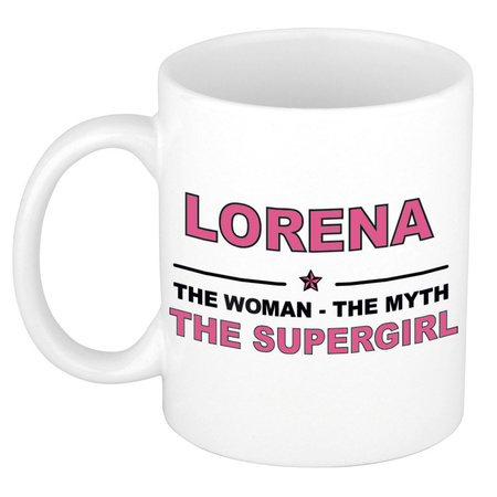 Lorena The woman, The myth the supergirl collega kado mokken/bekers 300 ml