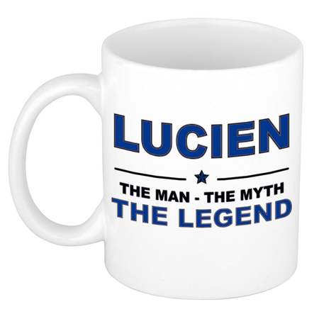 Lucien The man, The myth the legend collega kado mokken/bekers 300 ml