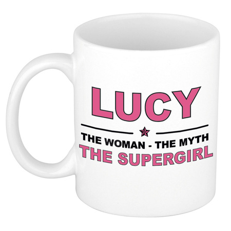 Lucy The woman, The myth the supergirl collega kado mokken/bekers 300 ml